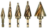 5PC Cobalt Stepped Drill Bit Set - H1-153V-YJJP